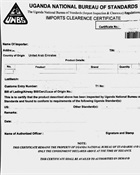 Import clearance certificate